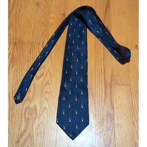 NEO‎ Bill Blass 100% Silk Blue Tie Mens